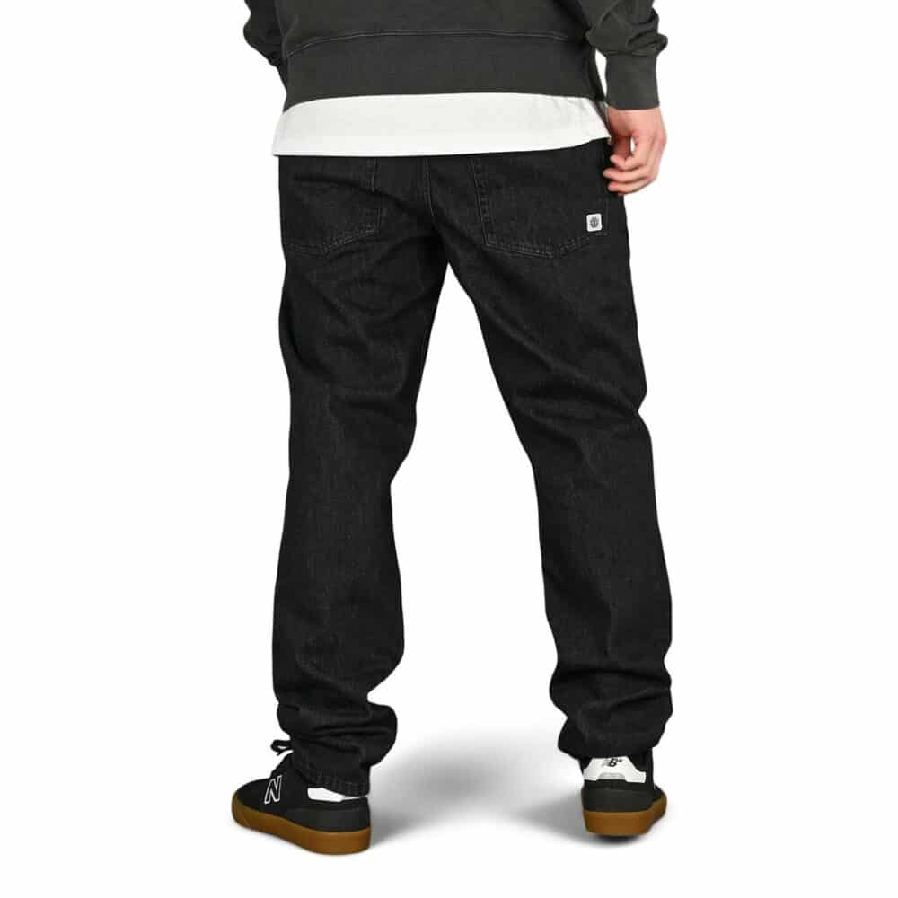 Element Regular Straight-Tapered Fit Jeans - Washed Black