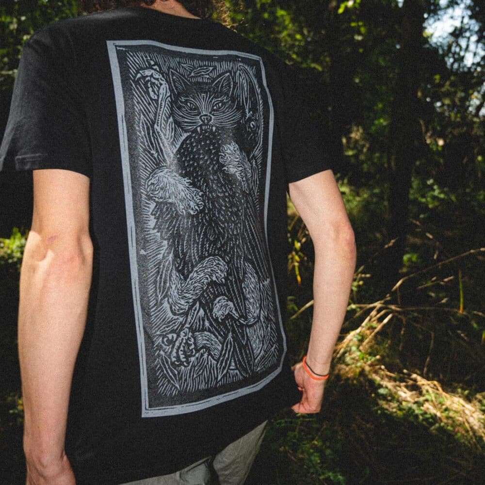Heathen Crow Killer S/S T-Shirt - Black