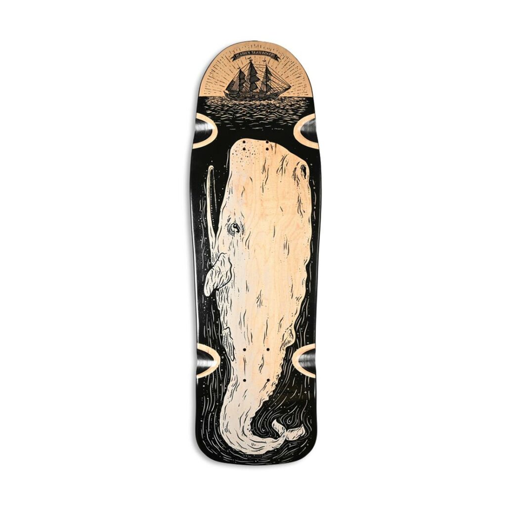 Heathen Moby Rising on Slimkowski 9.6" Skateboard Deck