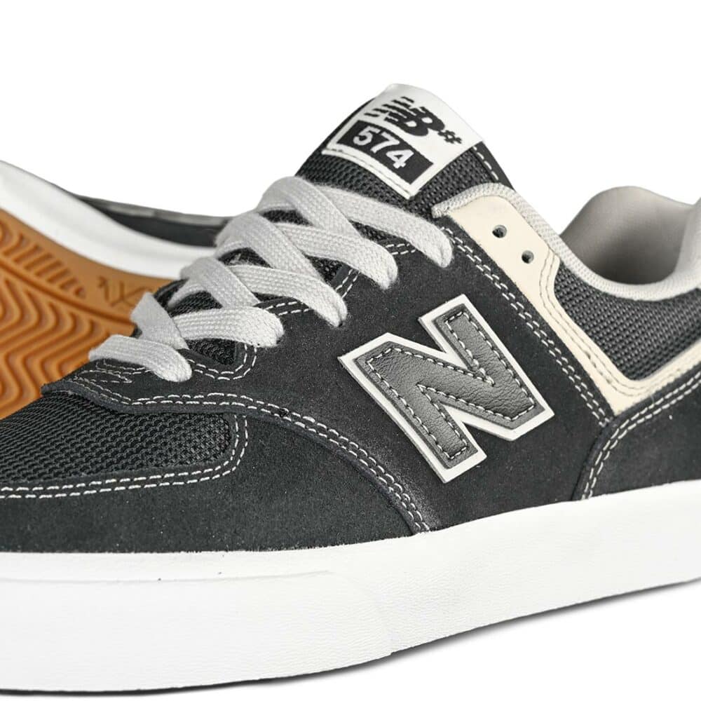 New Balance Numeric 574 Vulc Skate Shoes - Black/Grey