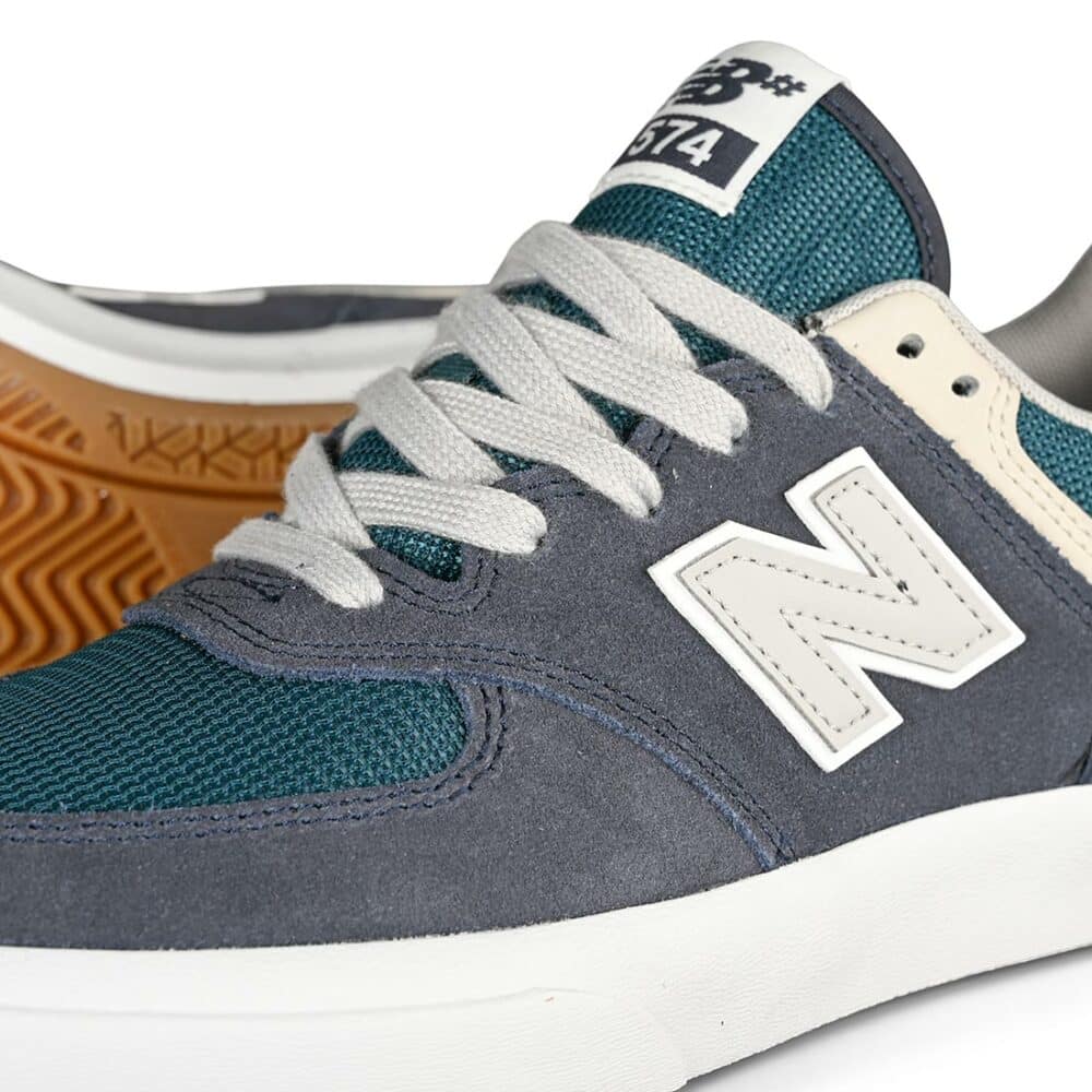 New Balance Numeric 574 Vulc Skate Shoes - Navy/Grey