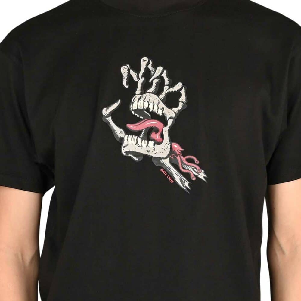 Santa Cruz Bone Hand Cruz Front S/S T-Shirt - Black