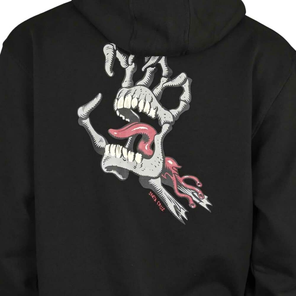 Santa Cruz Bone Hand Cruz Pullover Hoodie - Black