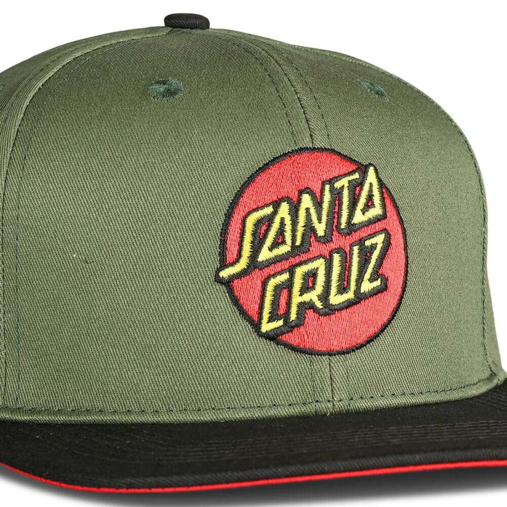 Santa Cruz Classic Dot Snapback Cap - Sage/Black