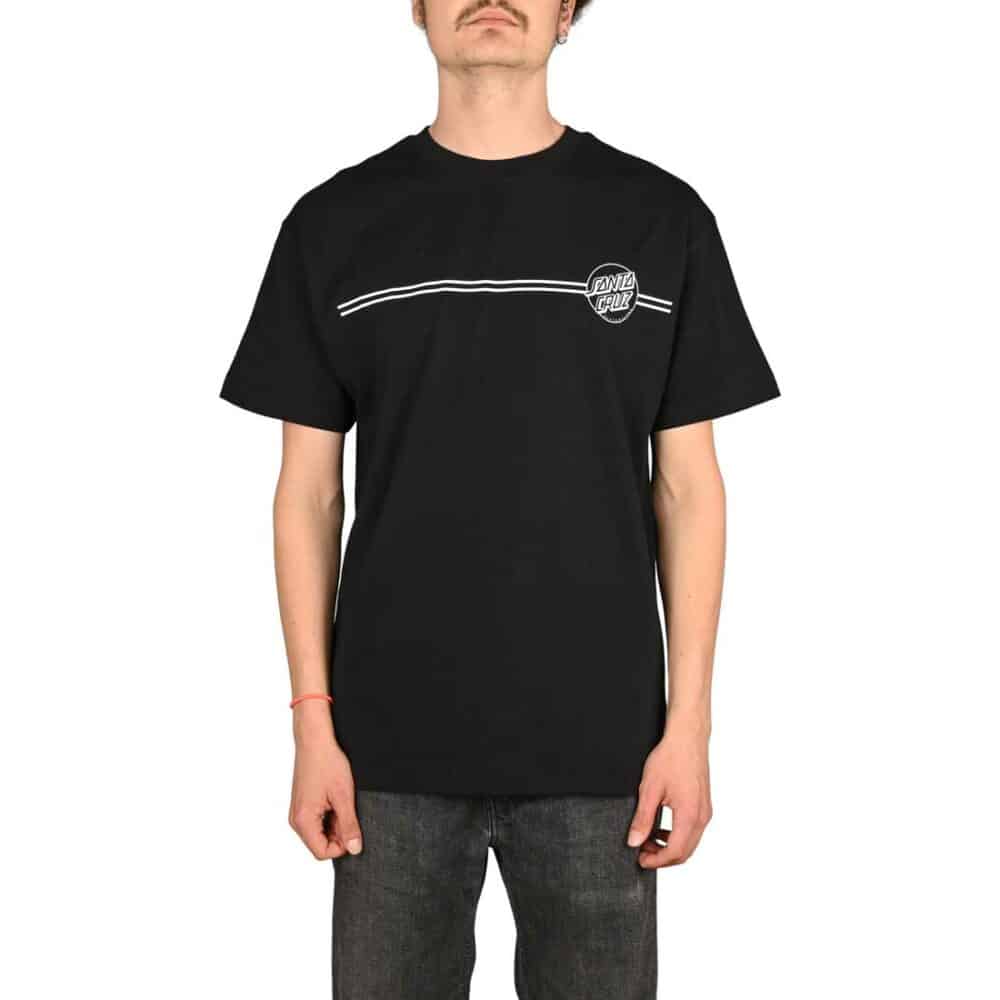 Santa Cruz Opus Dot Stripe AG S/S T-Shirt - Black