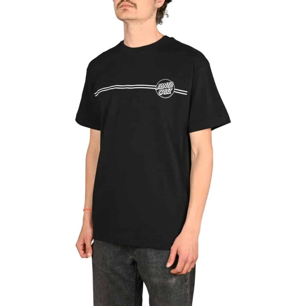 Santa Cruz Opus Dot Stripe AG S/S T-Shirt - Black