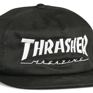 Thrasher Mag Logo Snapback Cap - Black/White
