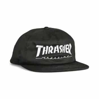 Thrasher Mag Logo Snapback Cap - Black/White