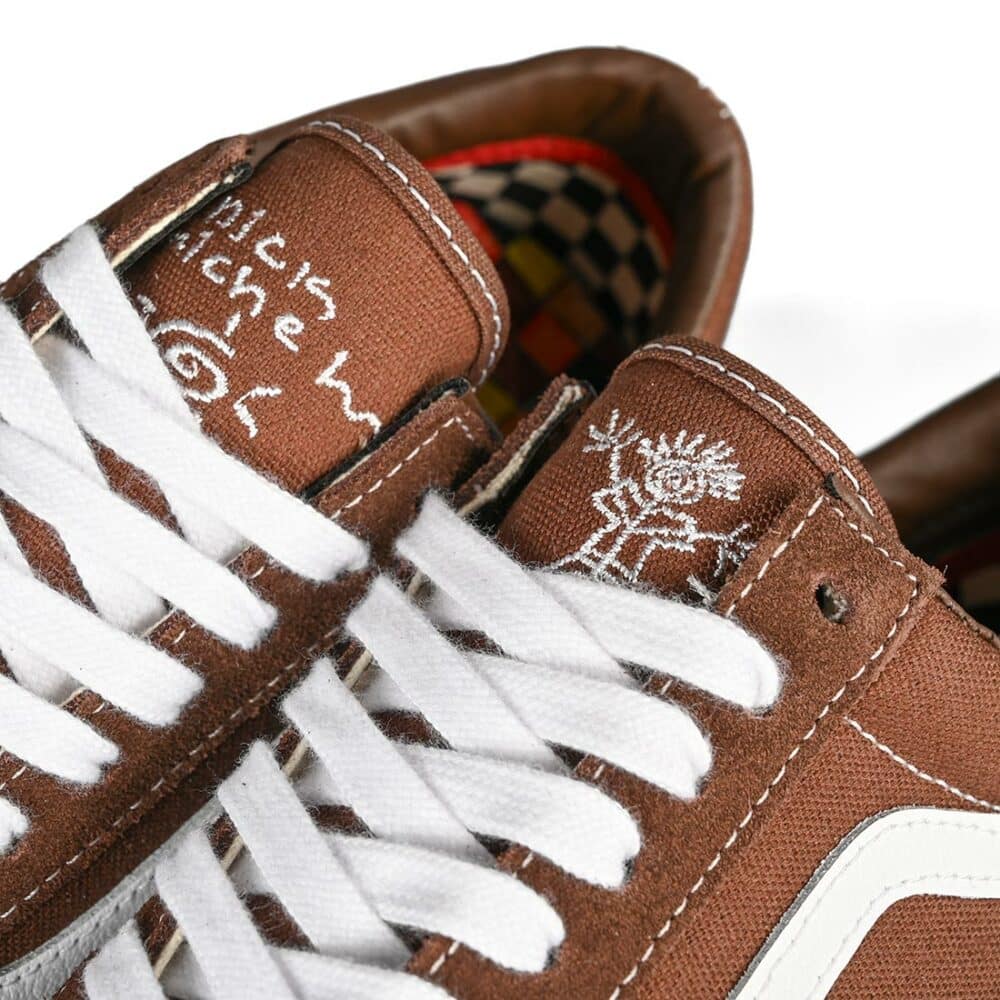 Vans Nick Michel Old Skool Skate Shoes - Brown/White