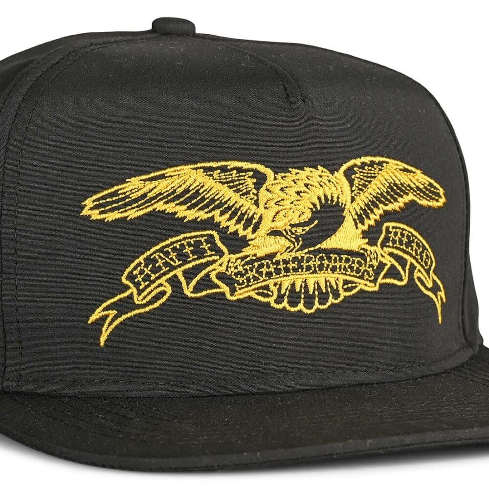 Anti Hero Basic Eagle Snapback Cap - Black/Mustard