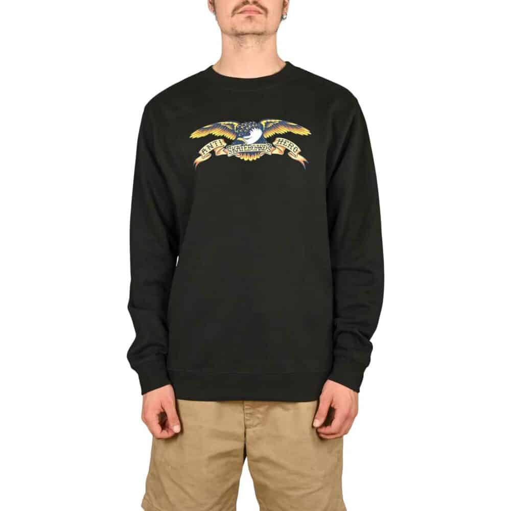 Anti Hero Eagle Crew Sweater – Black/Blue