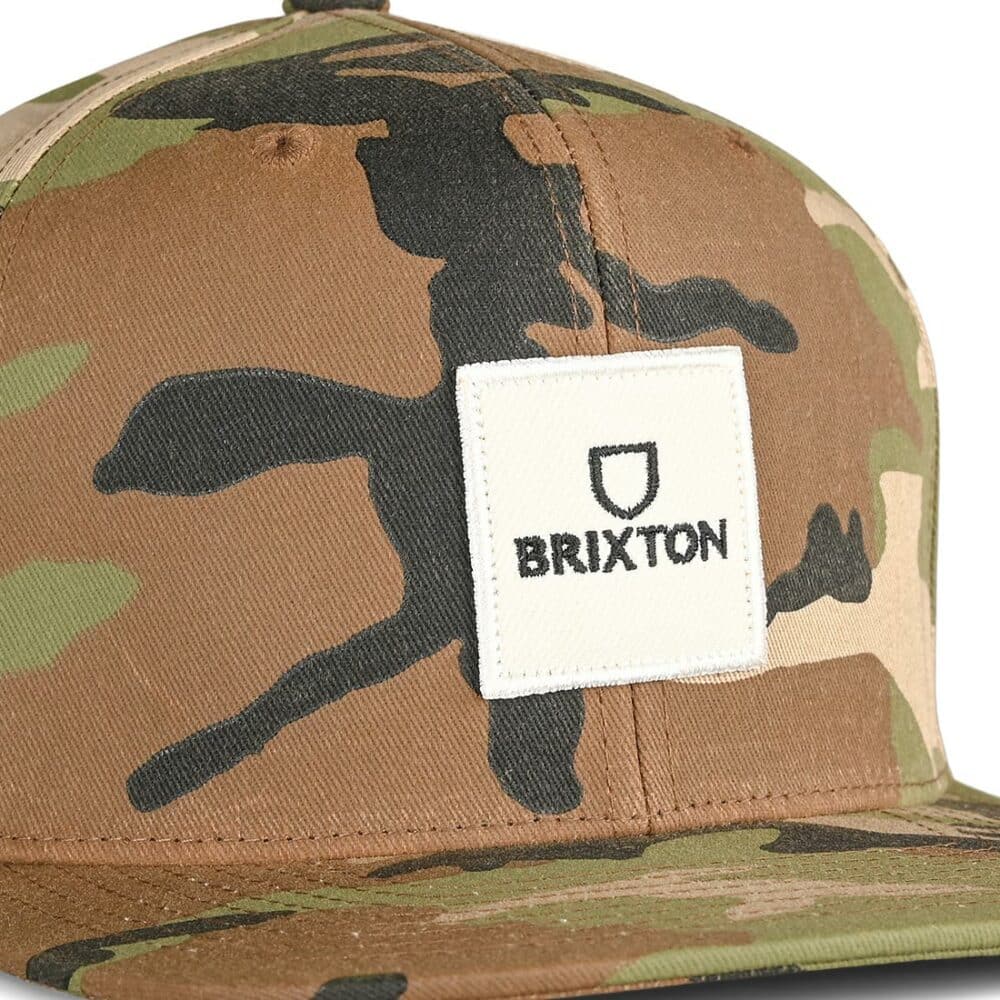 Brixton Alpha Square MP Snapback Cap - Camo Surplus