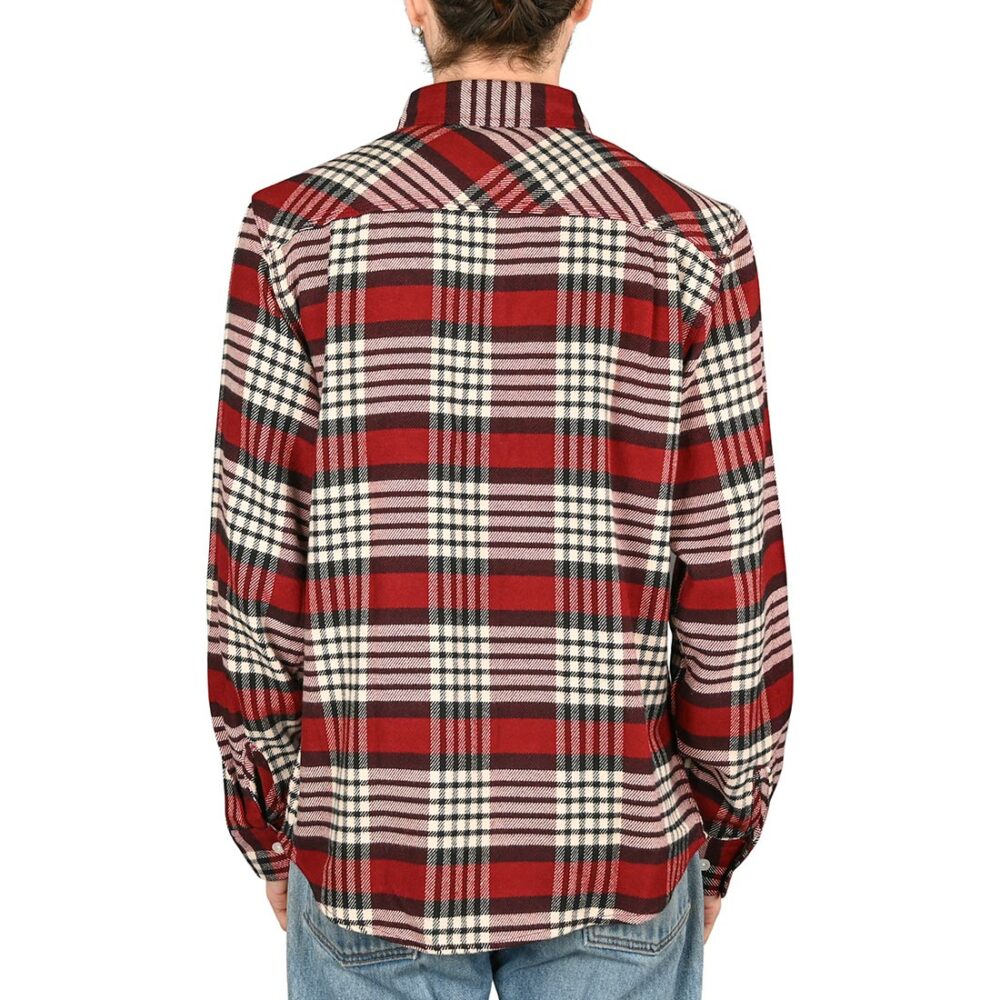 Brixton Bowery L/S Shirt - Island Berry/Whitecap/Black