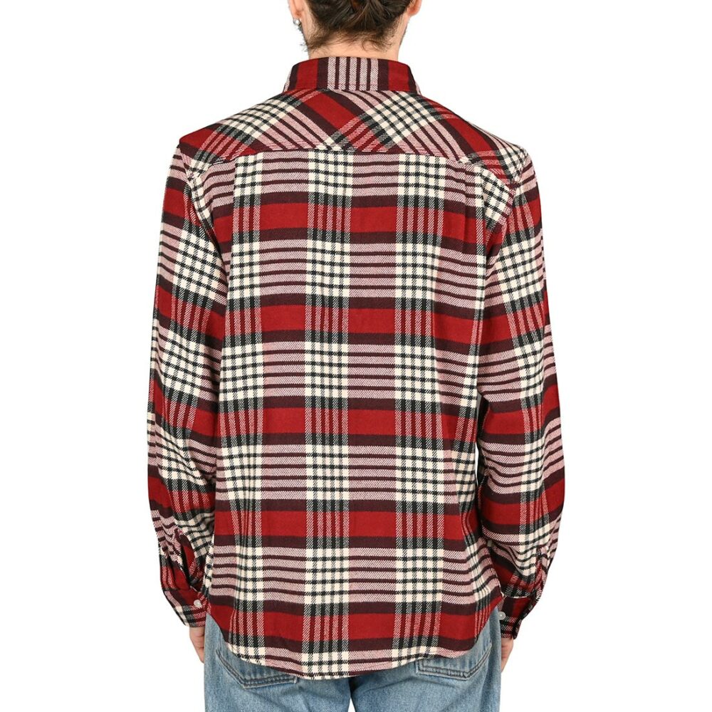 Brixton Bowery L/S Shirt - Island Berry/Whitecap/Black