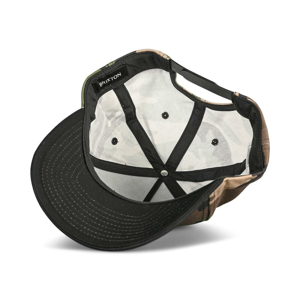 Brixton Crest C MP Snapback Cap - Camo Surplus/Black