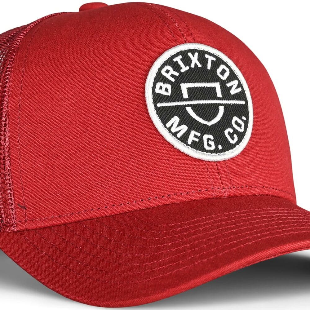 Brixton Crest X MP Mesh Back Trucker Cap - Burgundy