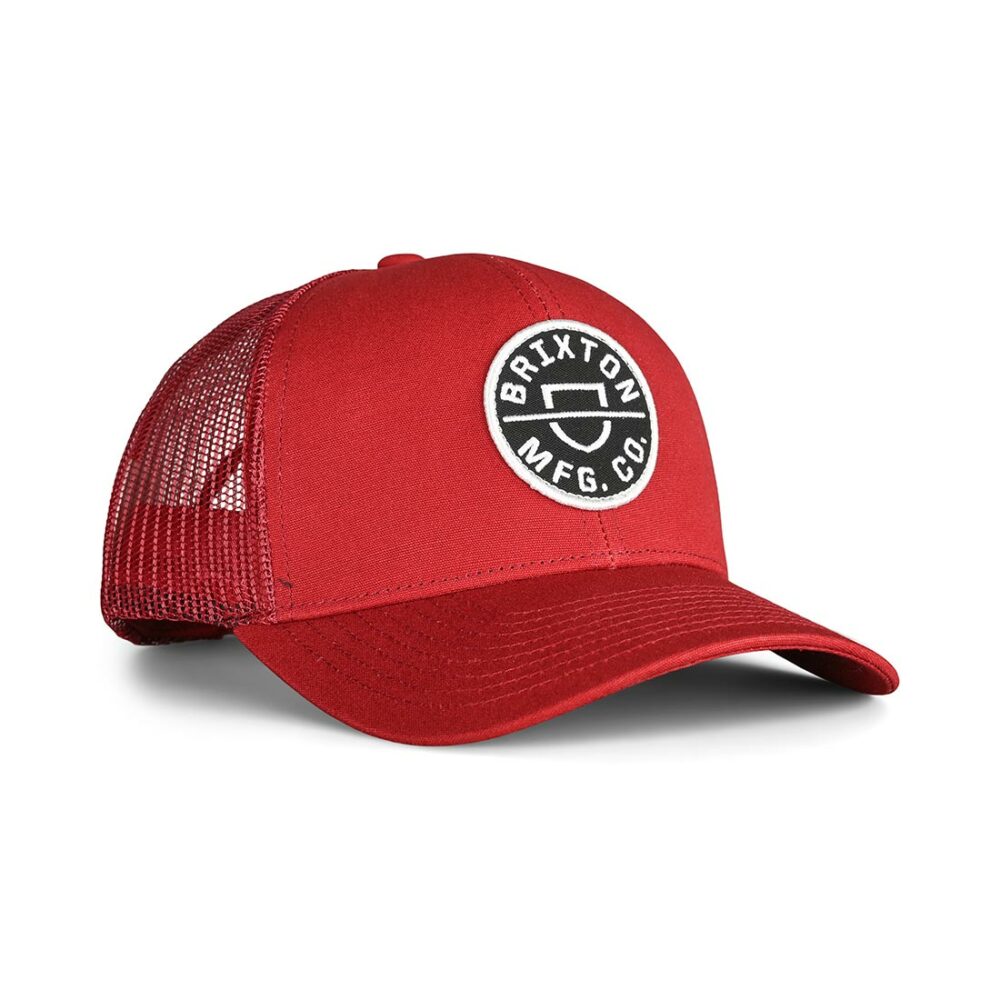 Brixton Crest X MP Mesh Back Trucker Cap - Burgundy