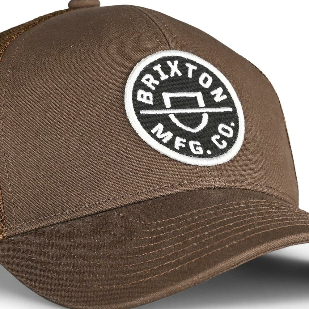 Brixton Crest X MP Mesh Back Trucker Cap - Dark Earth