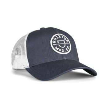 Brixton Crest X MP Mesh Back Trucker Cap - Navy/White