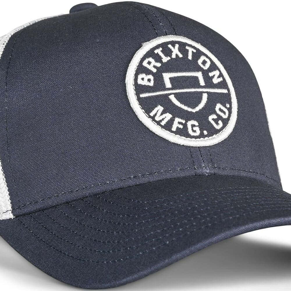 Brixton Crest X MP Mesh Back Trucker Cap - Navy/White