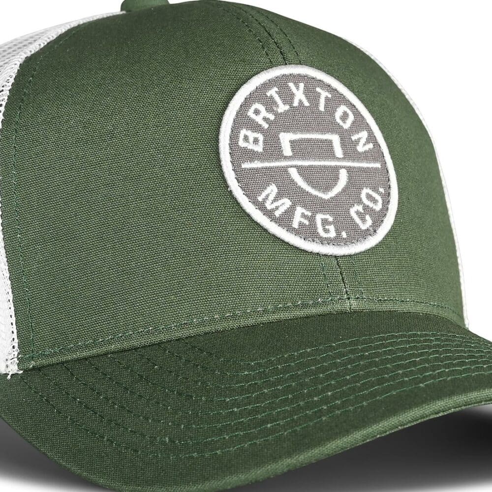 Brixton Crest X MP Mesh Back Trucker Cap - Spruce/White