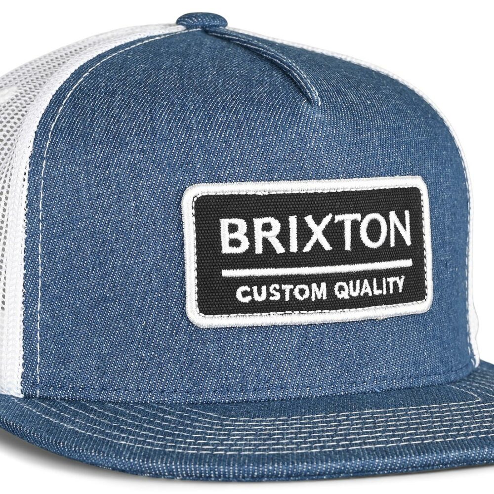 Brixton Palmer Proper MP Mesh Back Trucker Hat - Denim/White