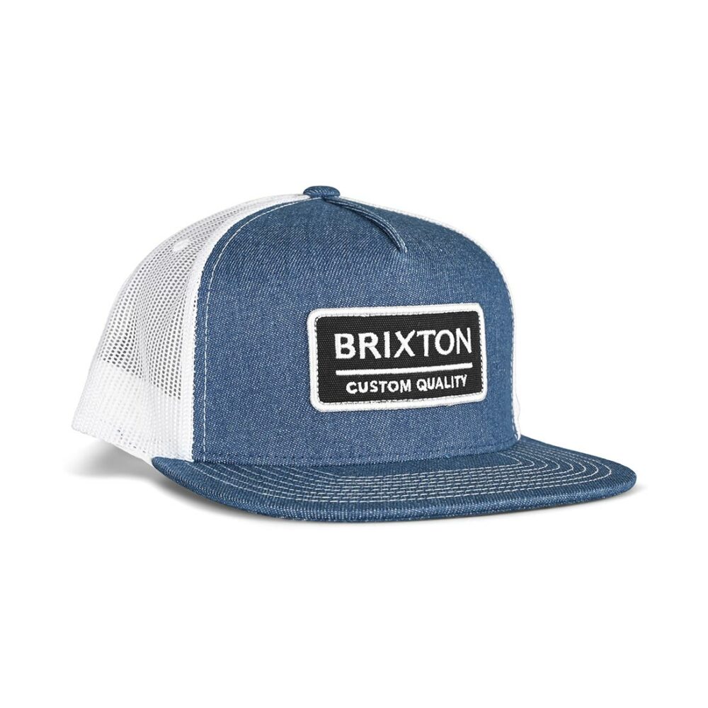 Brixton Palmer Proper MP Mesh Back Trucker Hat - Denim/White