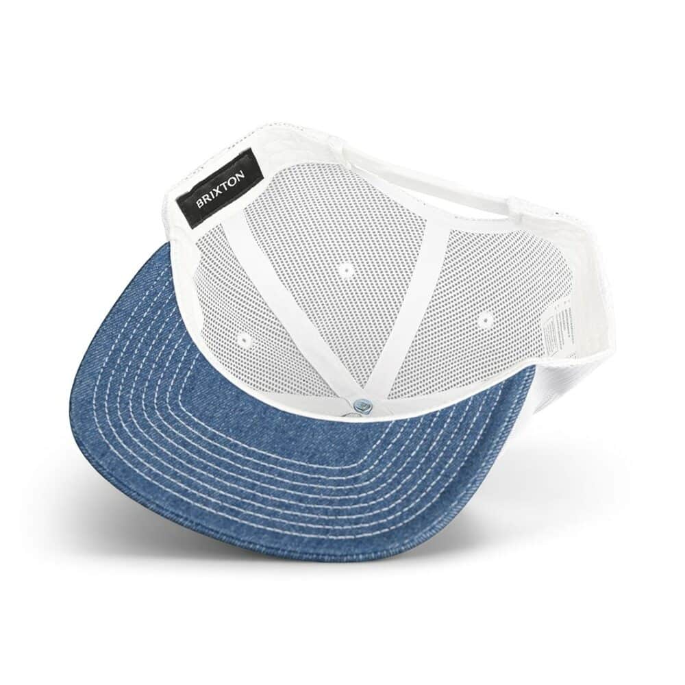 Brixton Palmer Proper MP Mesh Back Trucker Hat - Denim/White