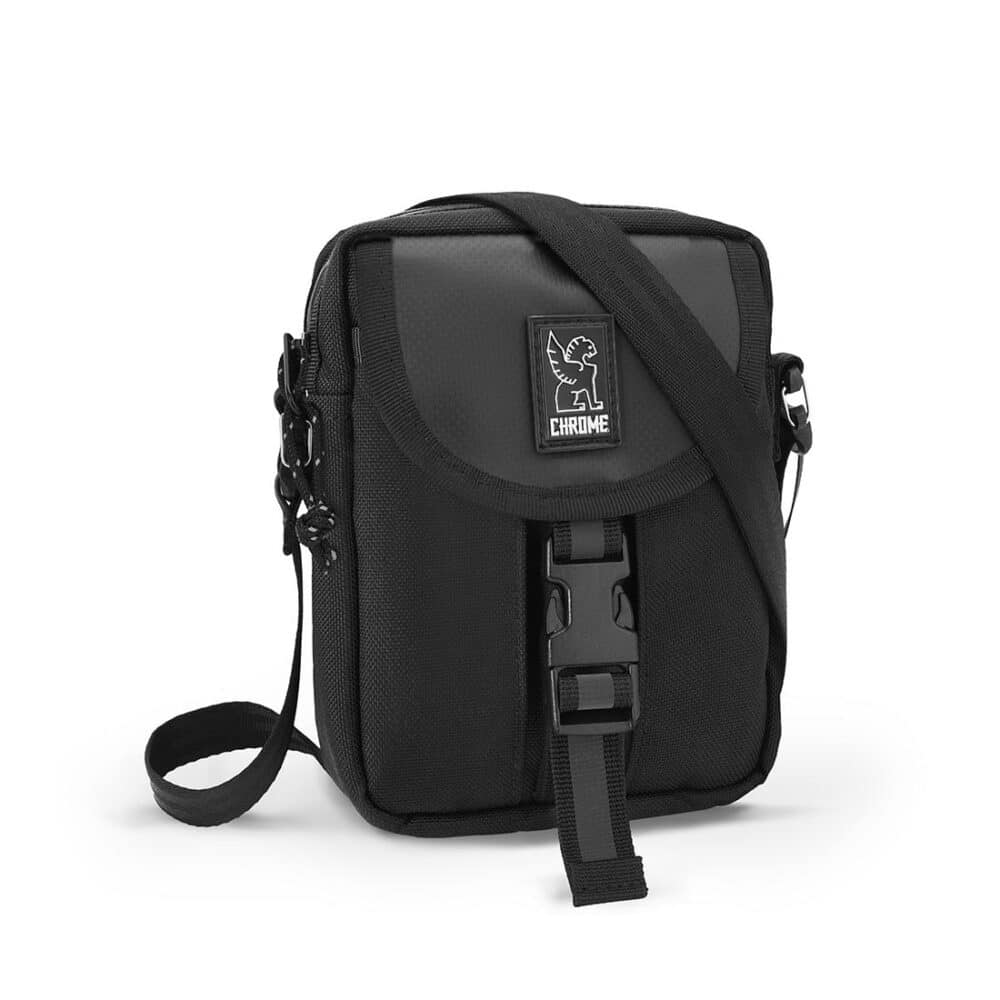 Chrome Shoulder Accessory Bag - All Black