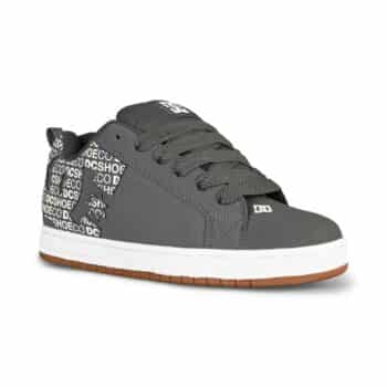 DC Court Graffik Skate Shoes - Dark Grey/White