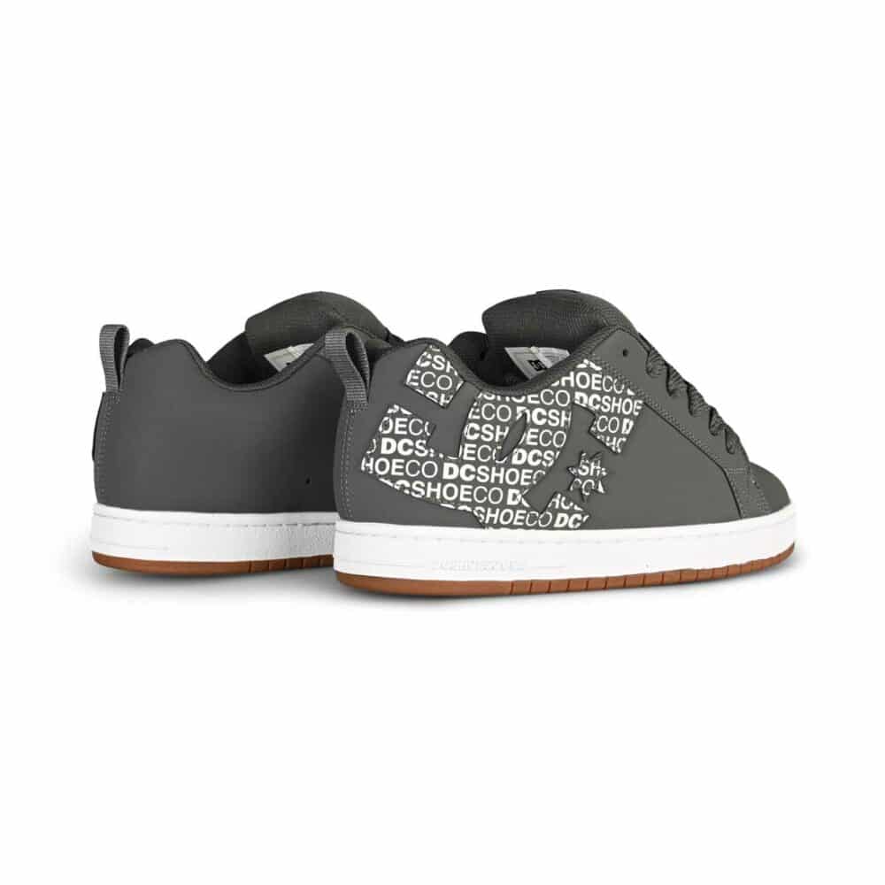 DC Court Graffik Skate Shoes - Dark Grey/White