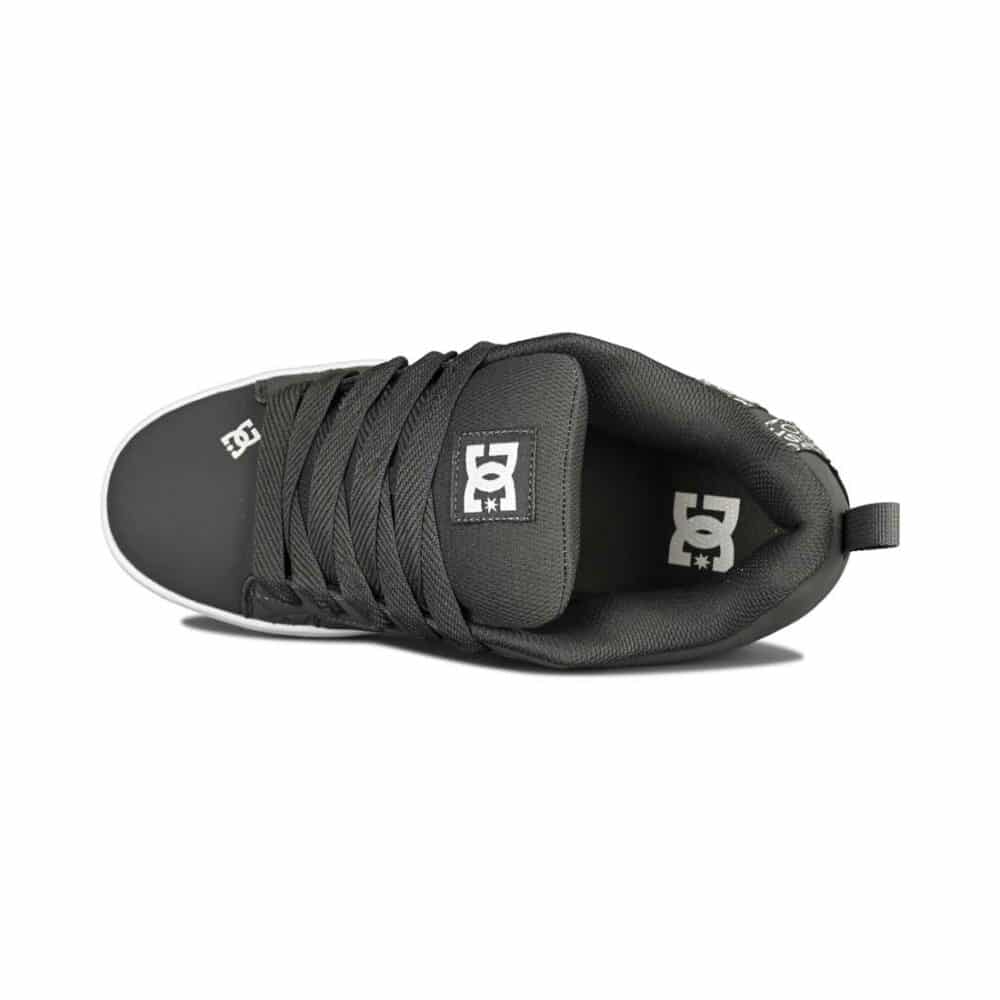 DC Court Graffik Skate Shoes - Dark Grey/White
