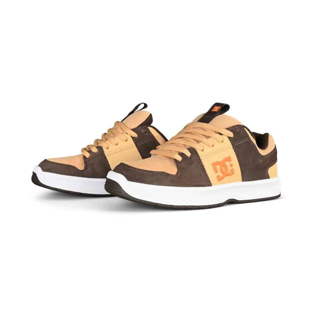 DC Lynx Zero S Skate Shoes - Brown/Brown/Orange