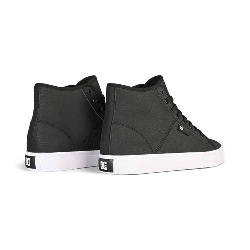 DC Manual Hi RE Skate Shoes - Black/Black/White