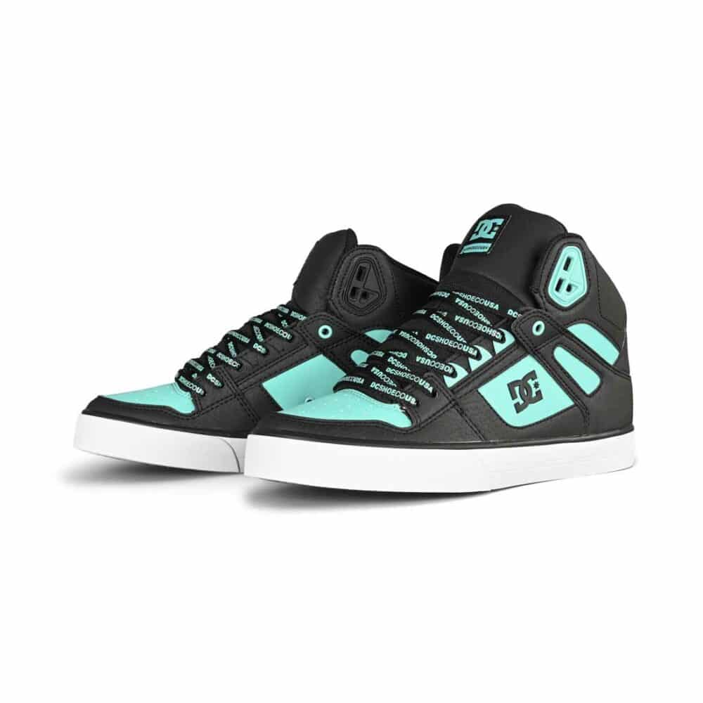 DC Pure High Top WC SE Skate Shoes - Black/Blue Atoll