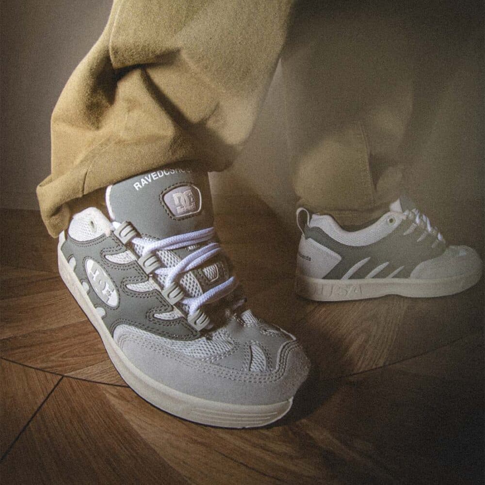 DC x Rave Lukoda Skate Shoes - Grey/Grey/Grey