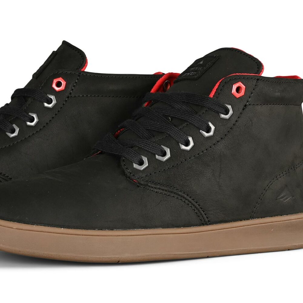 Emerica x Biltwell Romero Laced High Skate Shoes - Black/Gum