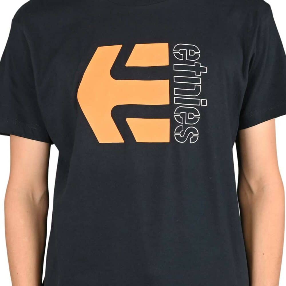 Etnies Corp Combo S/S T-Shirt - Navy/Orange