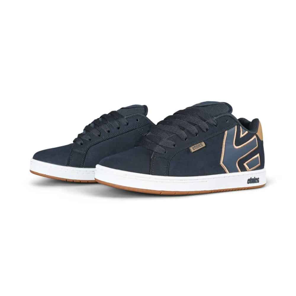 Etnies Fader Skate Shoes - Navy/Tan