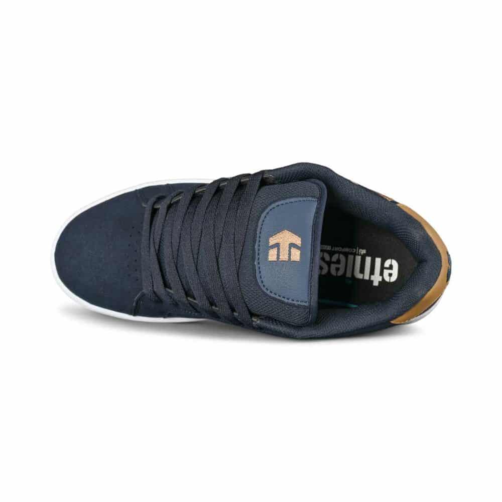 Etnies Fader Skate Shoes - Navy/Tan