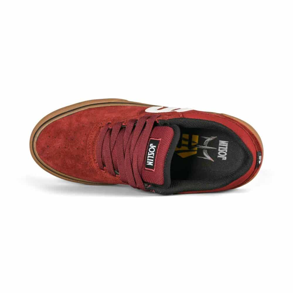 Etnies Joslin Vulc Skate Shoes - Burgundy/Gum