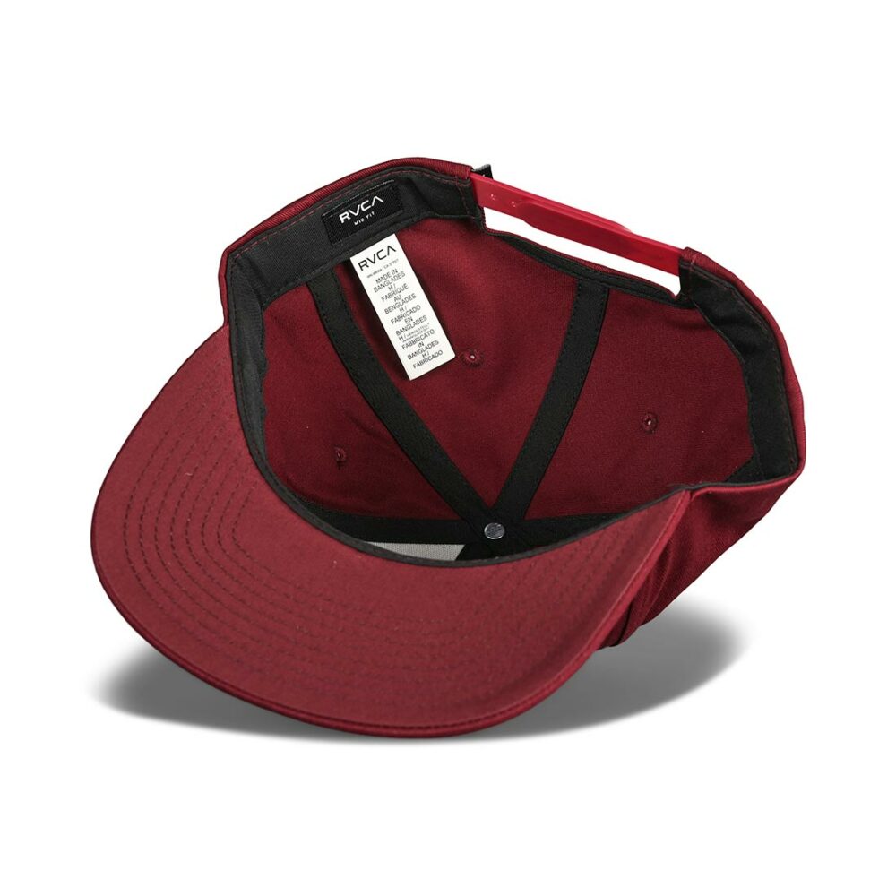 RVCA VA Patch Snapback Cap - Burgundy