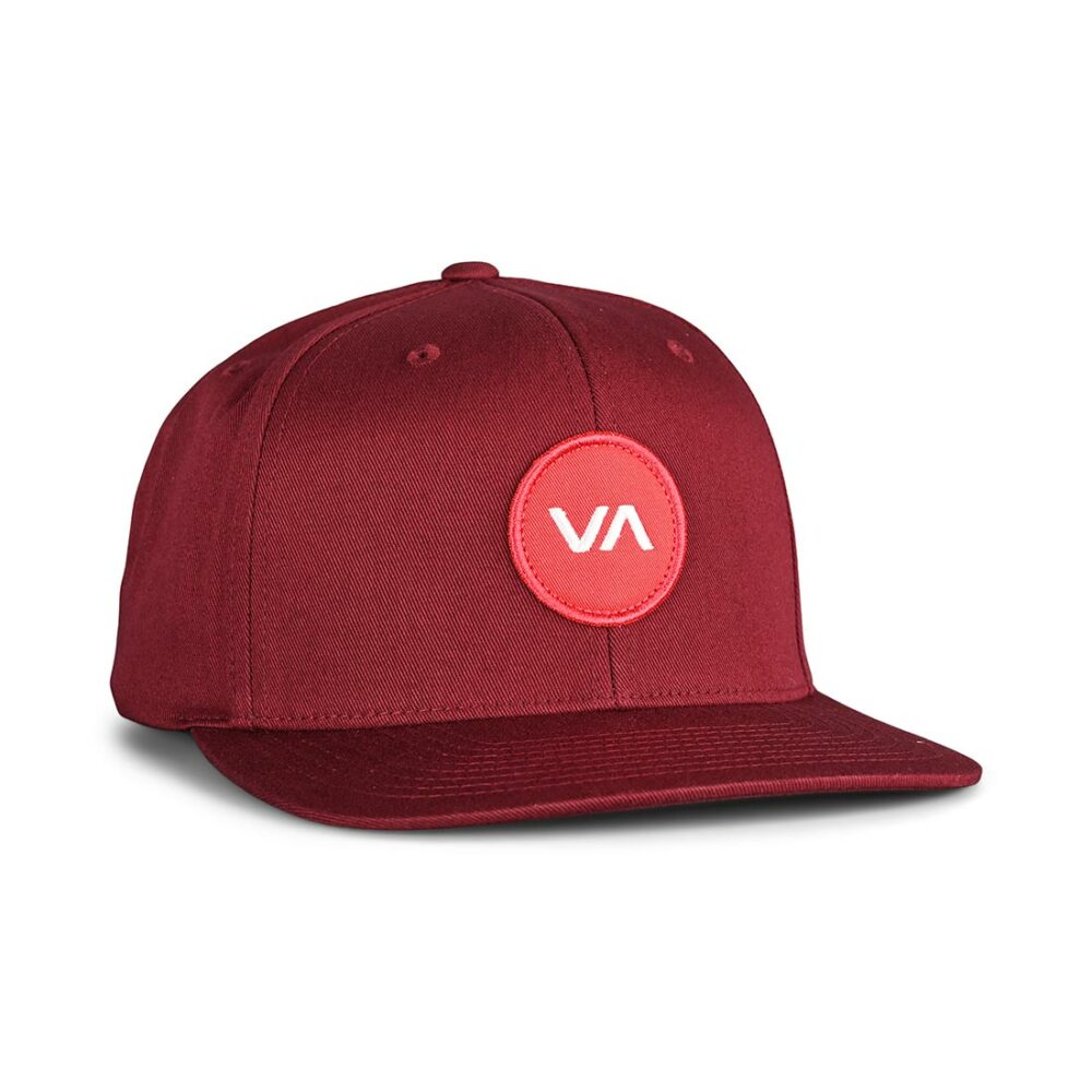 RVCA VA Patch Snapback Cap - Burgundy