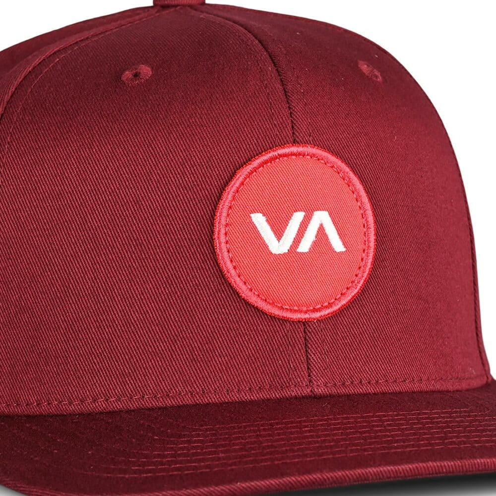 RVCA VA Patch Snapback Cap - Burgundy