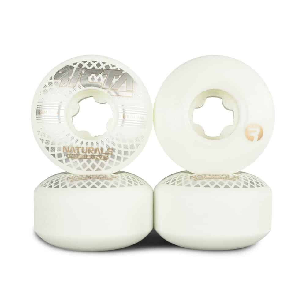 Ricta Reflective Naturals Round 99a 53mm Skateboard Wheels - White