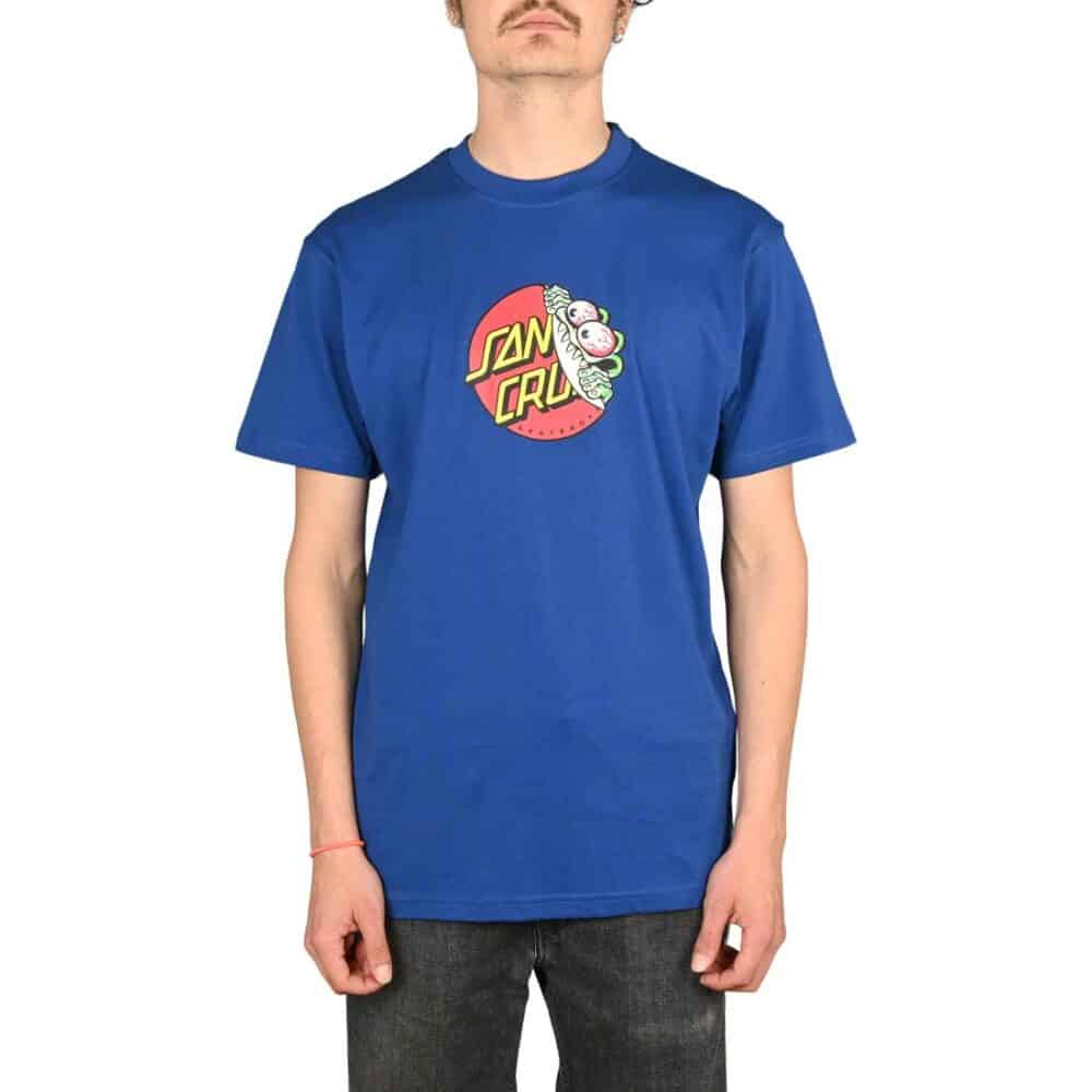 Santa Cruz Beware Dot S/S T-Shirt - Cobalt