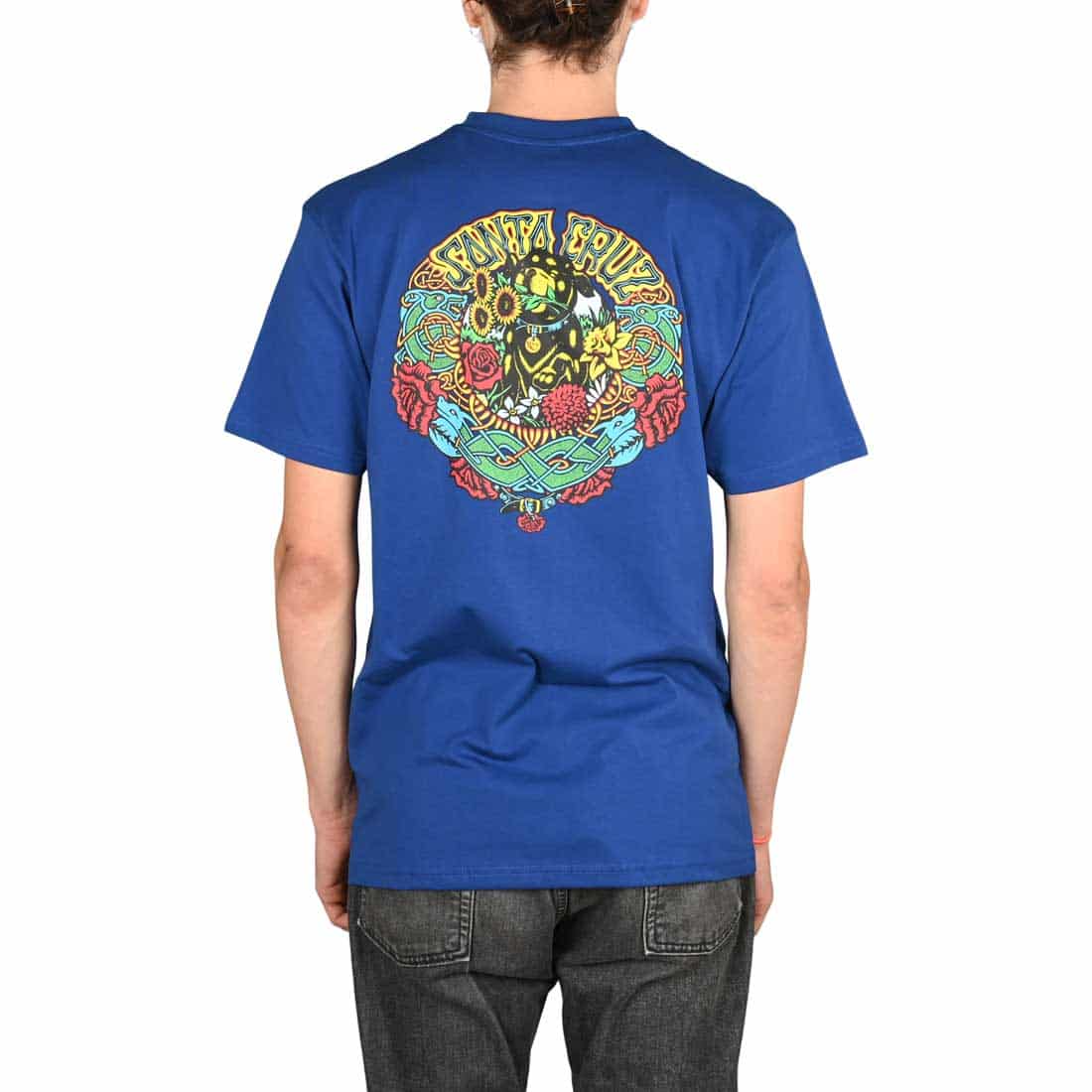 Santa Cruz Dressen Mash Up Opus Tee - Blue with Graphic Prints