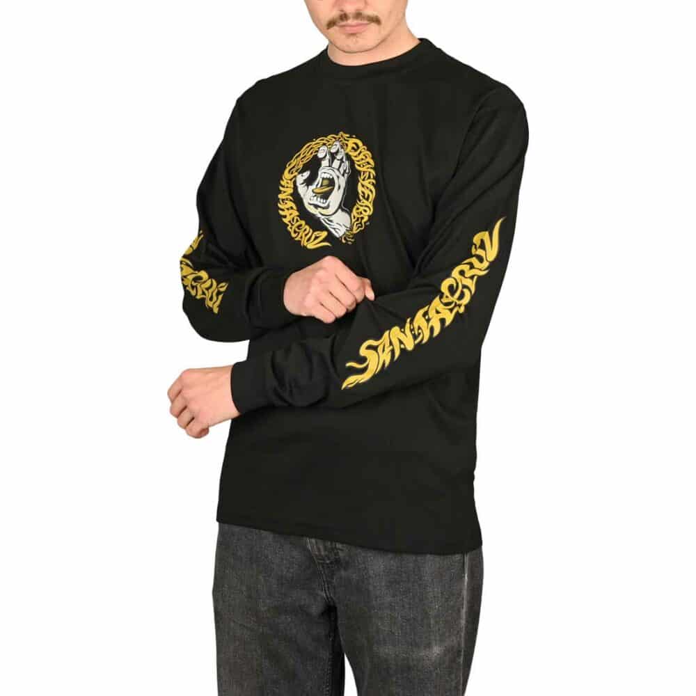 Santa Cruz Screaming 50 L/S T-Shirt - Black