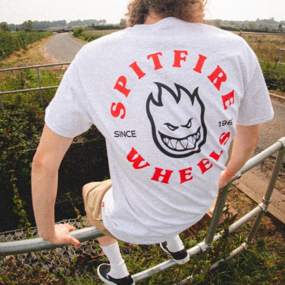 Spitfire Bighead Classic S/S T-Shirt - Ash/Red/Black