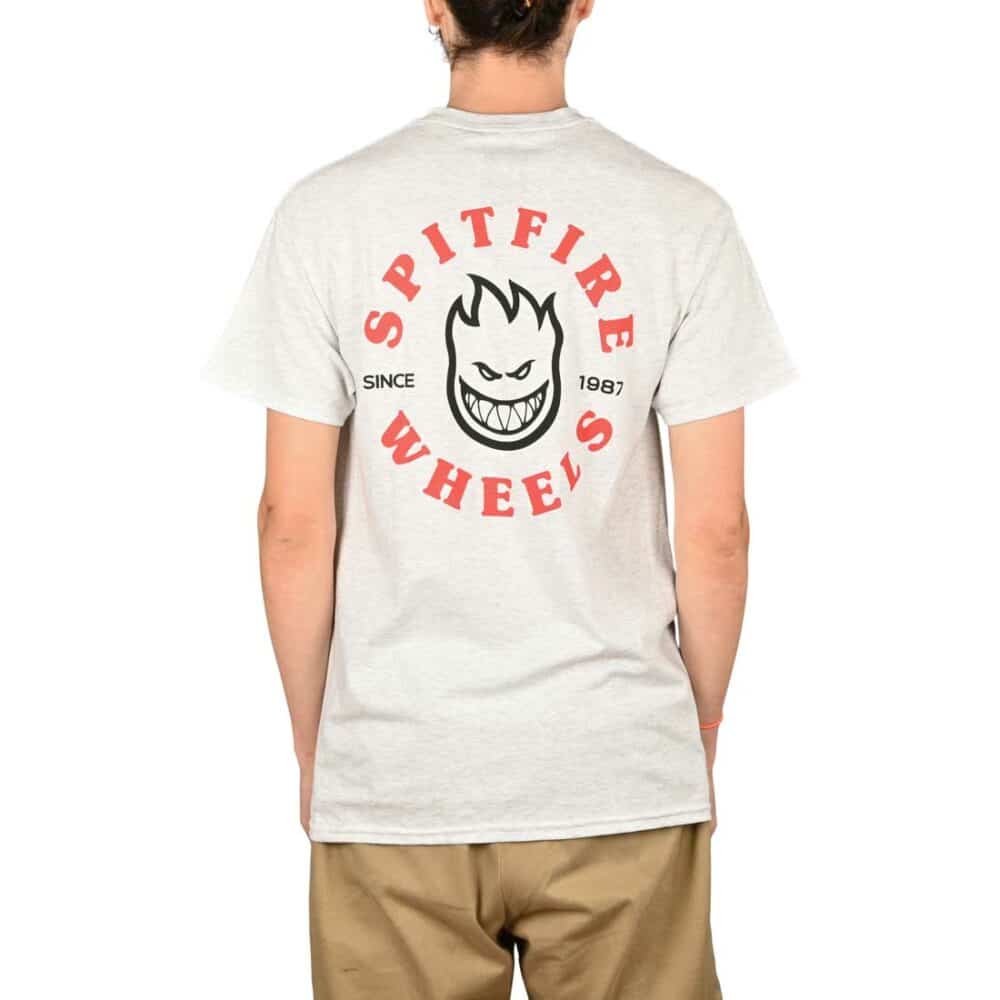 Spitfire Bighead Classic S/S T-Shirt - Ash/Red/Black